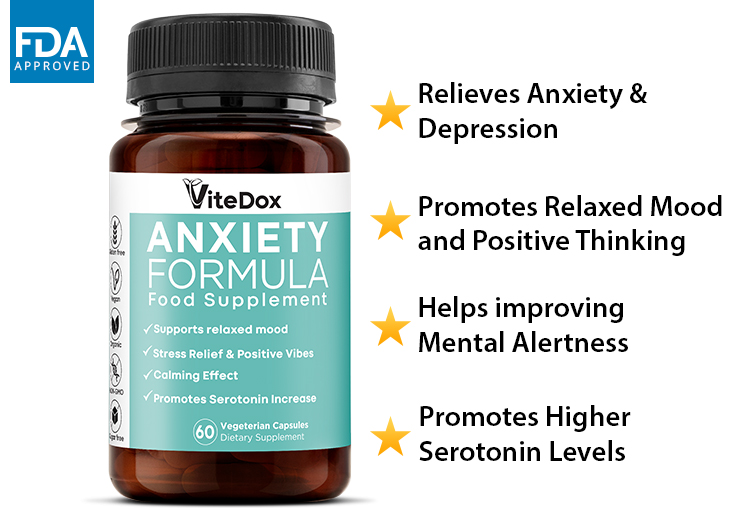 Vitedox Anxiety Formula Food Supplement